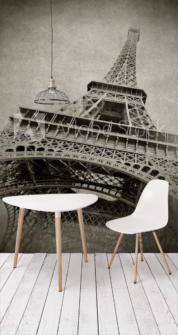 Bild på Vintage image of Eiffel tower Paris France